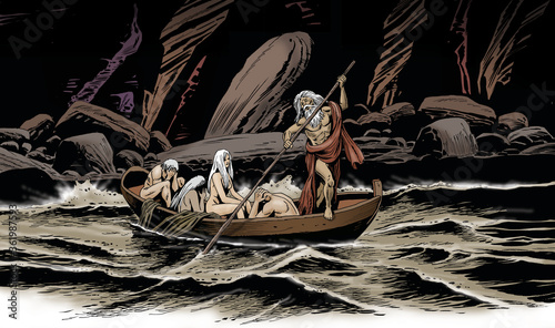 Charon ferries souls to the Styx River