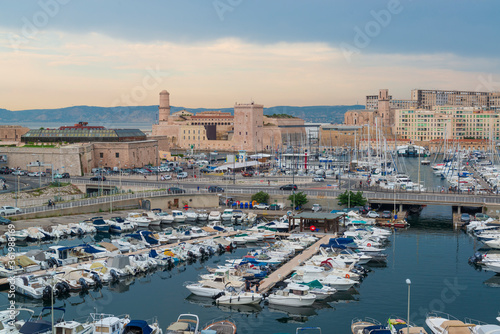 Fototapeta Naklejka Na Ścianę i Meble -  Marseille marina in summer.
