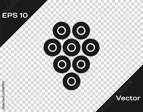 Black Caviar icon isolated on transparent background. Vector..