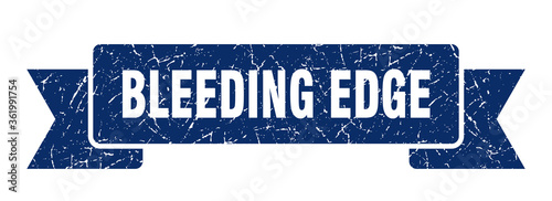 bleeding edge ribbon. bleeding edge grunge band sign. bleeding edge banner