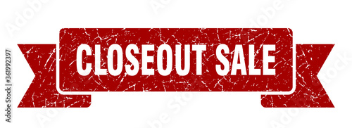 closeout sale ribbon. closeout sale grunge band sign. closeout sale banner