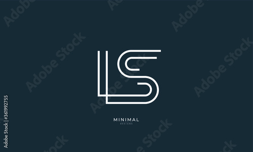 Alphabet letter icon logo LS