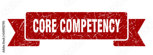 core competency ribbon. core competency grunge band sign. core competency banner