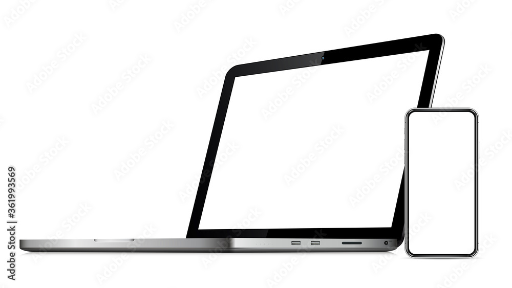 Laptop computer and mobile phone template for adaptive design presentation Laptop computer and mobile phone template for adaptive design presentation