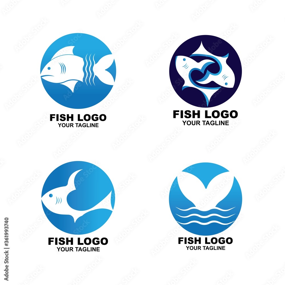 Set of Fish logo design icon vector illustration
Set of Fish logo design icon vector illustration