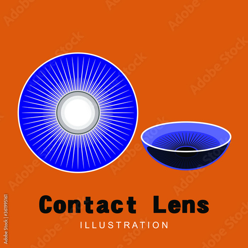 contact lens eyes design illustration