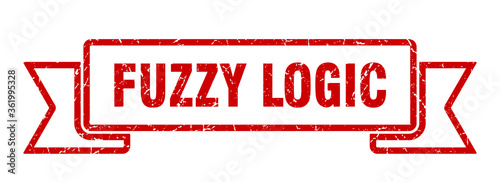 fuzzy logic ribbon. fuzzy logic grunge band sign. fuzzy logic banner