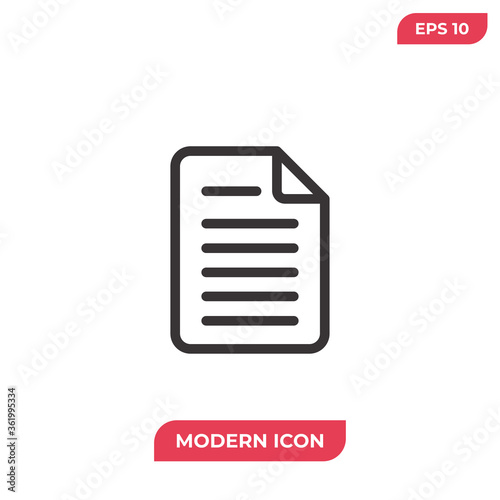  Document icon vector. File sign © Yusif