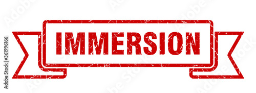 immersion ribbon. immersion grunge band sign. immersion banner