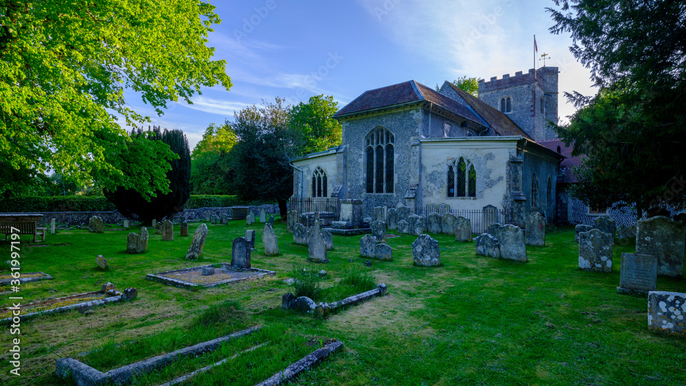 Across the Meon to St Mary and All Saints Church, Droxford, Hampshire, UK