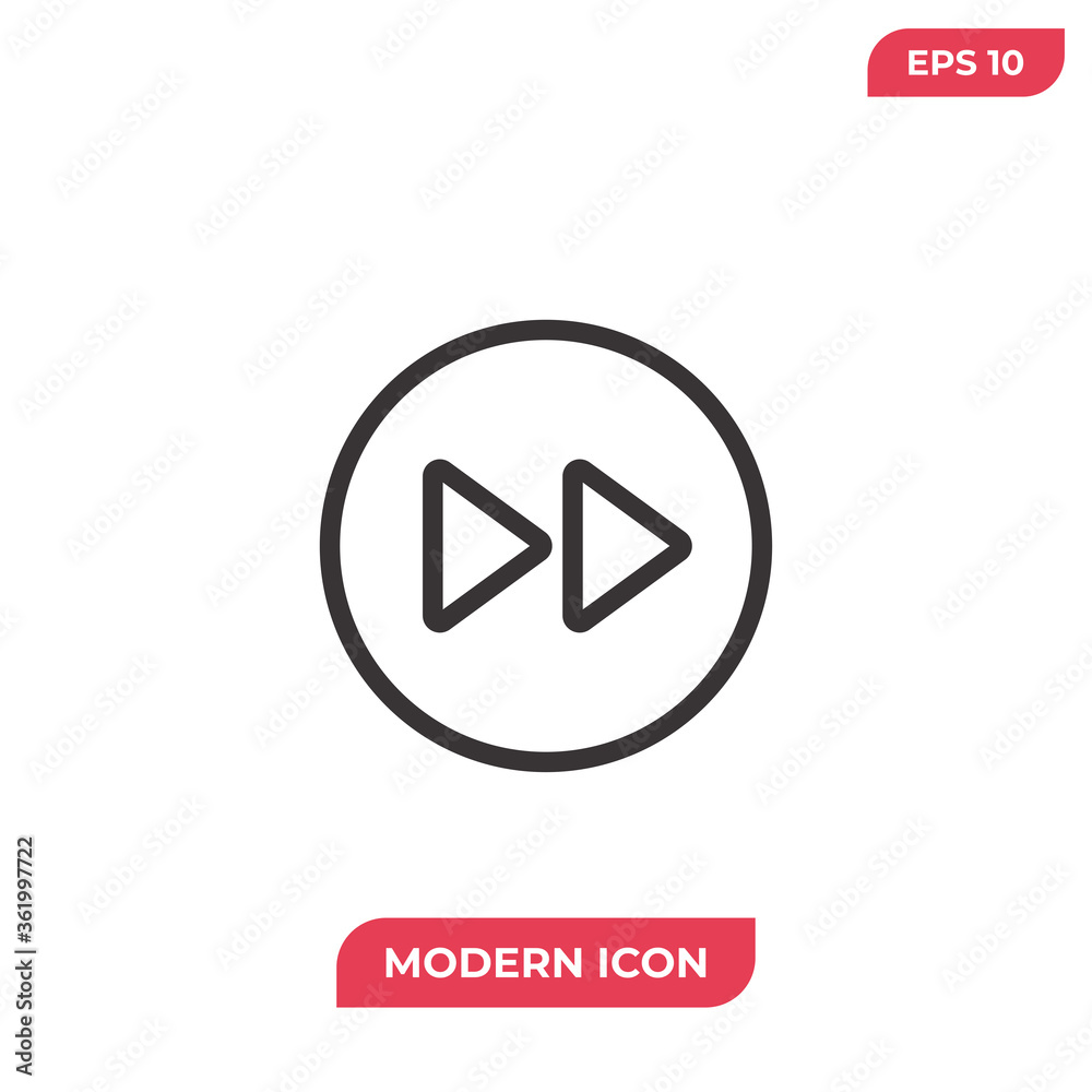 Forward icon vector. Next sign Forward icon vector. Next sign
