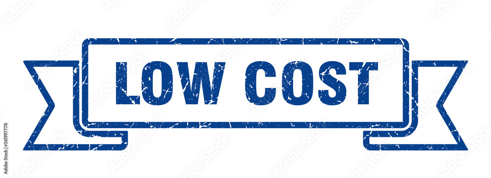 Fototapeta premium low cost ribbon. low cost grunge band sign. low cost banner
