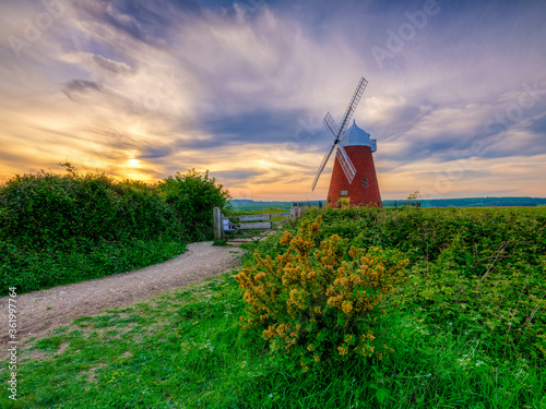 Halnaker windmill in the South Downs National Park, West Sussex, UK photo