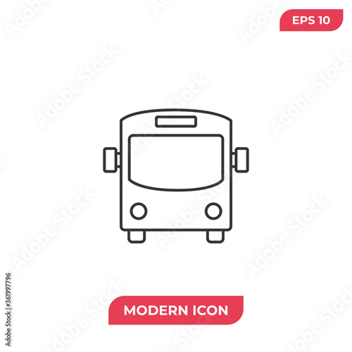 Bus icon vector. Transportation sign