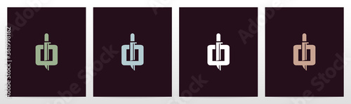 Tactical Knife On Letter Logo Design O