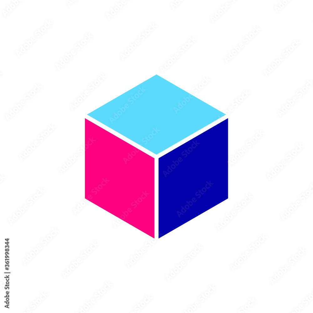 Modern cube design icon Modern cube design icon