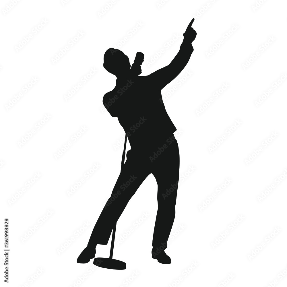 Male Singer Silhouette Male Singer Silhouette