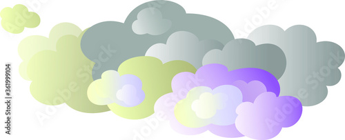 colored clouds