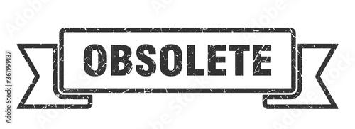obsolete ribbon. obsolete grunge band sign. obsolete banner