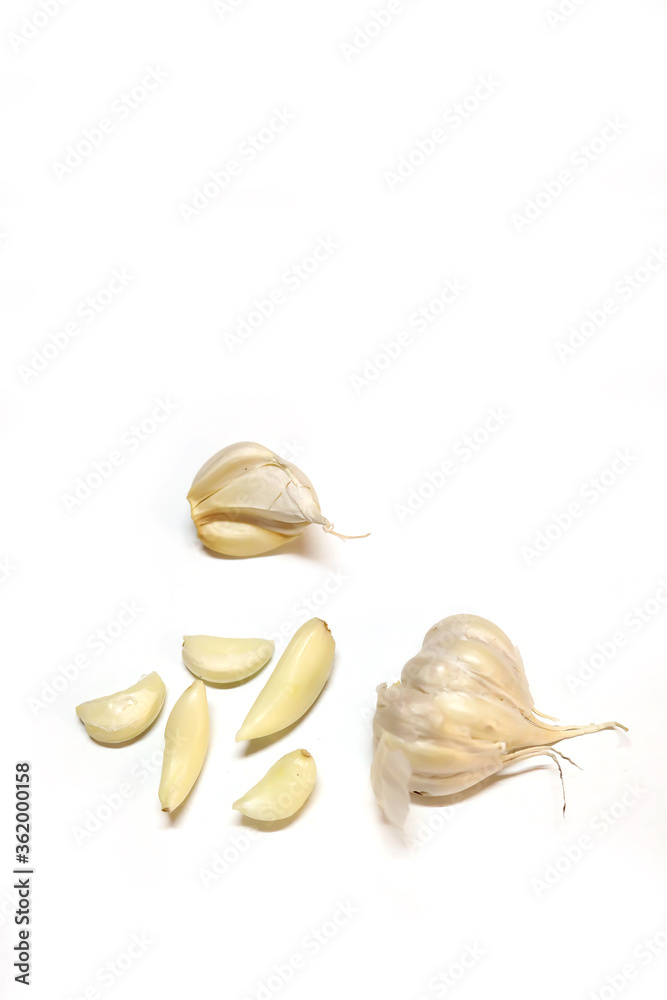 Fresh garlic isolated on white background Fresh garlic isolated on white background