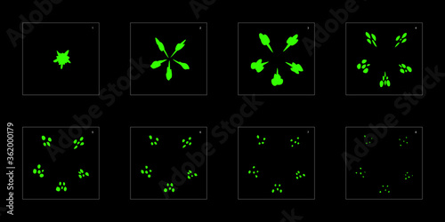 Shine liquid effect. Liquid explosion animation effect. Animation Sprite sheet for games, cartoon or animation. vector style animation effect 1401.