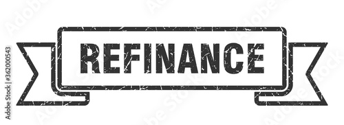 refinance ribbon. refinance grunge band sign. refinance banner