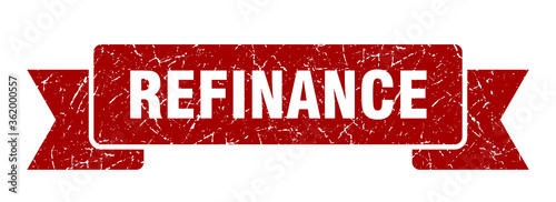 refinance ribbon. refinance grunge band sign. refinance banner