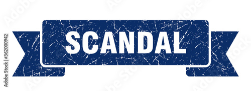 scandal ribbon. scandal grunge band sign. scandal banner
