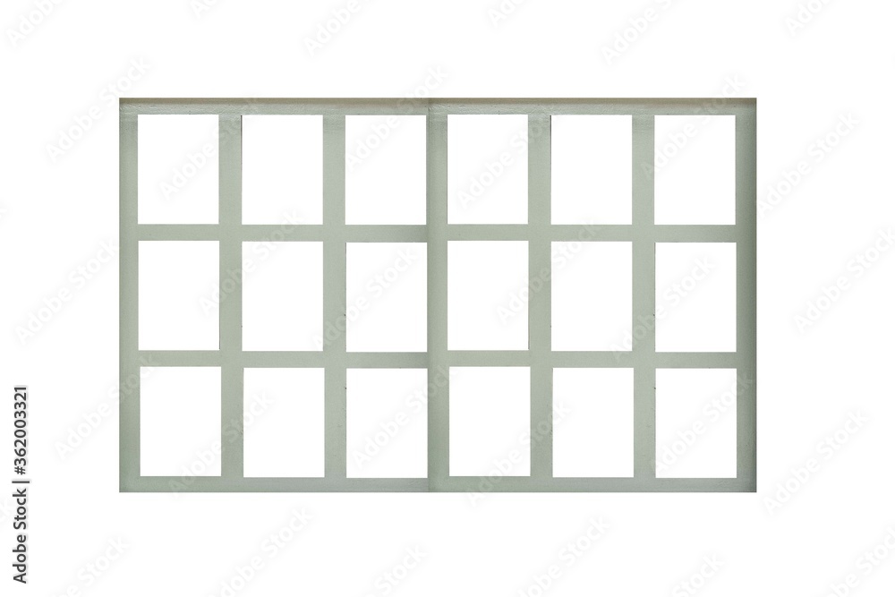 Aluminium window frame isolated on white background Aluminium window frame isolated on white background