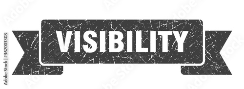 visibility ribbon. visibility grunge band sign. visibility banner