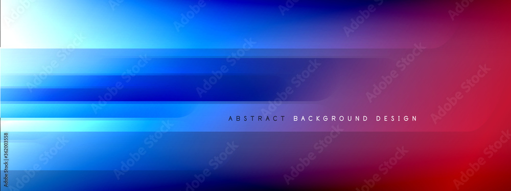 Motion concept neon shiny lines on liquid color gradients abstract backgrounds. Dynamic shadows and lights templates for text