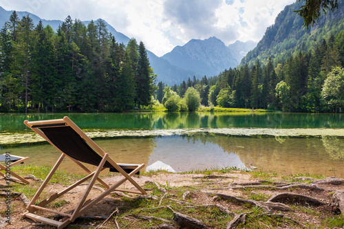 Kamnik-Savinja Alps at Plansar Lake in Jezersko, Slovenia photo