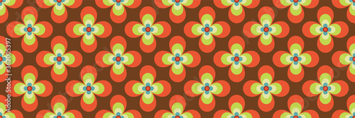 70's retro pattern material vector illustration