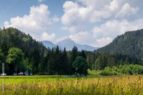 Kamnik-Savinja Alps at Plansar Lake in Jezersko  Slovenia