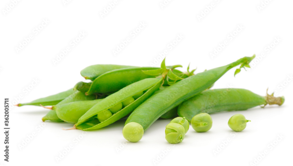 Fresh green peas.