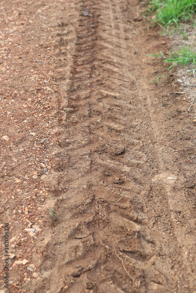 Background of Tractor Traces on the Ground Background of Tractor Traces on the Ground
