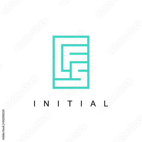 CFS logo initial letter in geometric vector style. photo