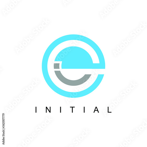 EI logo, initial letter in geometric style design.