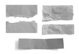 Set of ripped paper isolated on white background with copy space for text