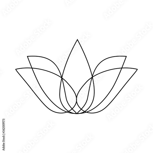 Stylized lotus. Lotus flower for a logo
