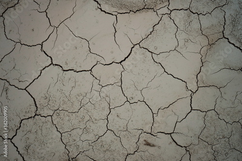 Textura de tierra seca agrietada. Escasez de agua.