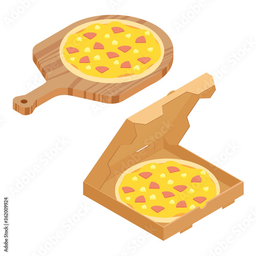 Hawaiian pizza for restaurants or pizzerias