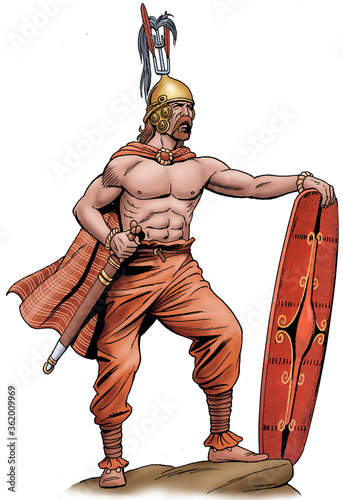 Senone warrior, an ancient Gallic tribe that dwelled in the Seine basin, around present-day Sens, in Caesar's time photo