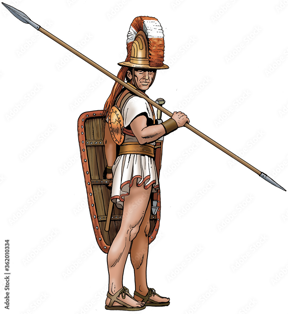 Fototapeta premium Italic warrior of the 4th century BC