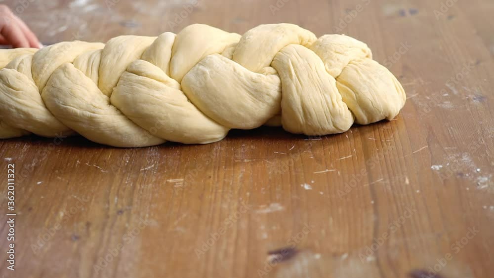 Step by step. Brading dough to bake fresh challah bread. Step by step. Brading dough to bake fresh challah bread.