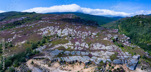 Quarry seen from a drone in San Martin de Porres. Merindad de Valdeporres. Comarca de Las Merindades. Burgos province. Community of Castilla y León. Spain, Europe photo