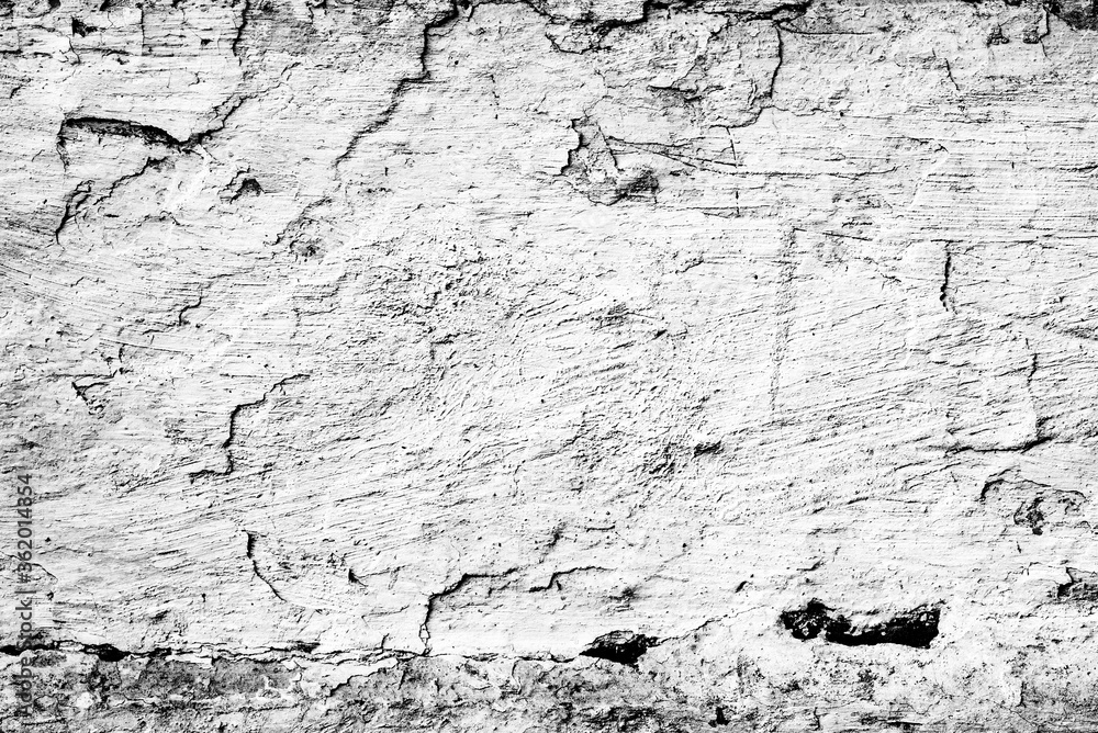 Obraz premium Texture of a concrete wall with cracks and scratches which can be used as a background