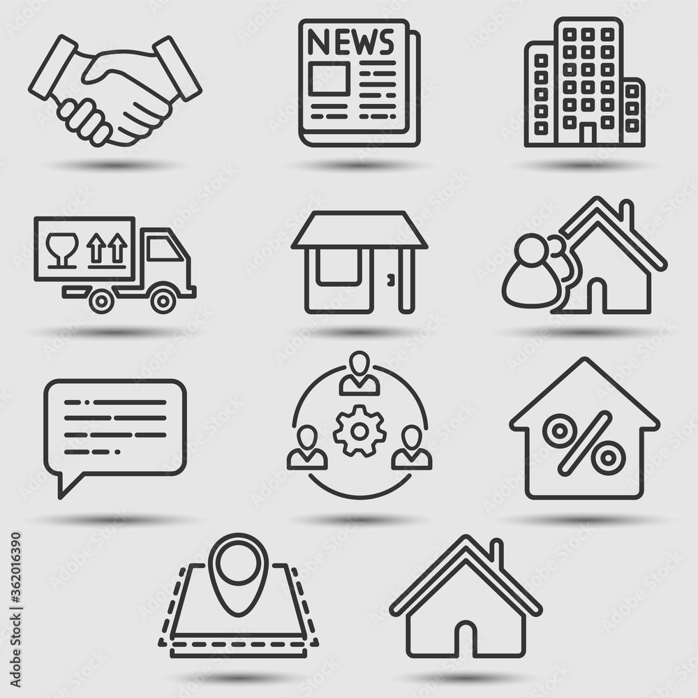 set of icons for realtor business set of icons for realtor business