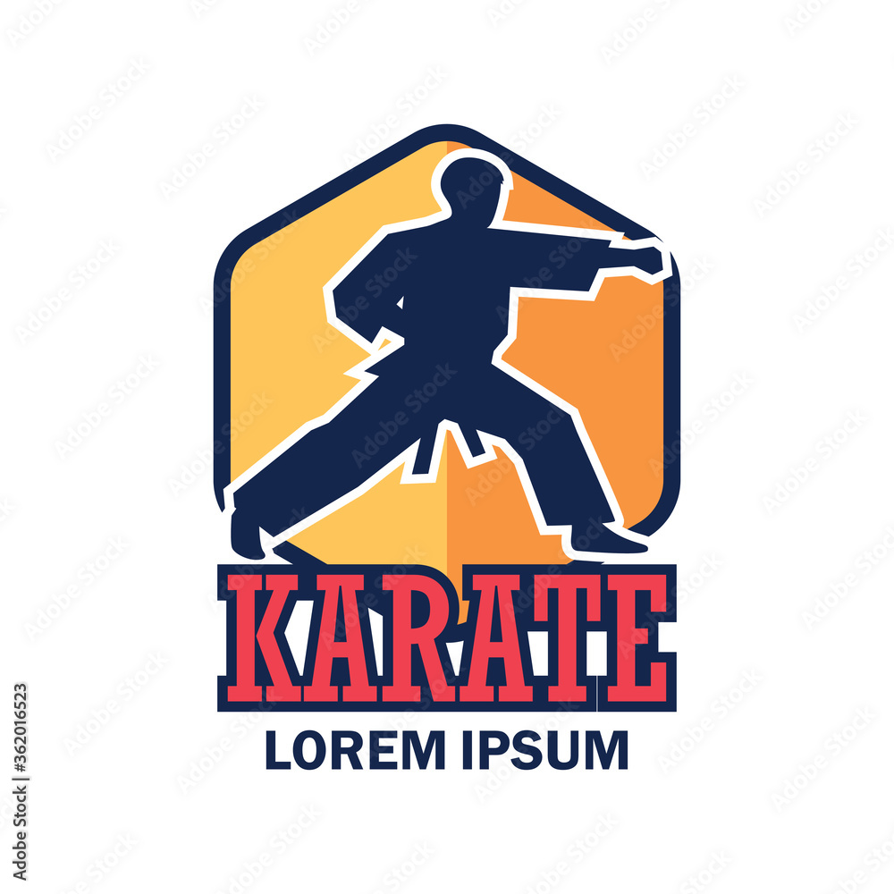 karate martial logo with text space for your slogan tag line, vector illustration karate martial logo with text space for your slogan tag line, vector illustration