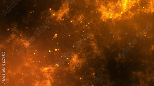 Stellar explosion in supernova space, light burst
